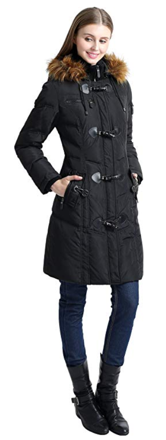 BGSD Women's Waterproof Quilted Down Toggle Coat