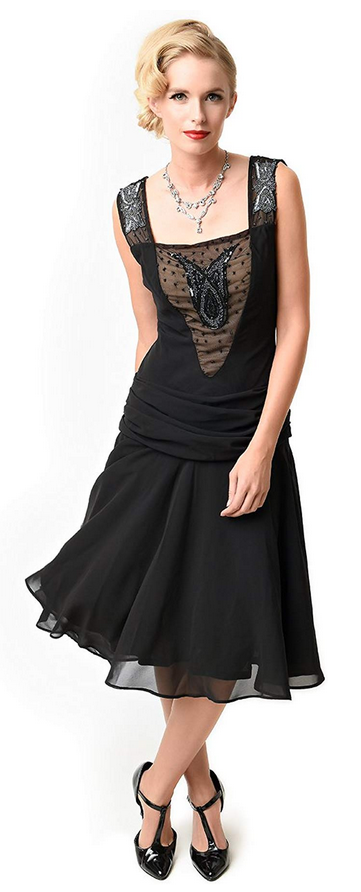 chiffon flapper dress